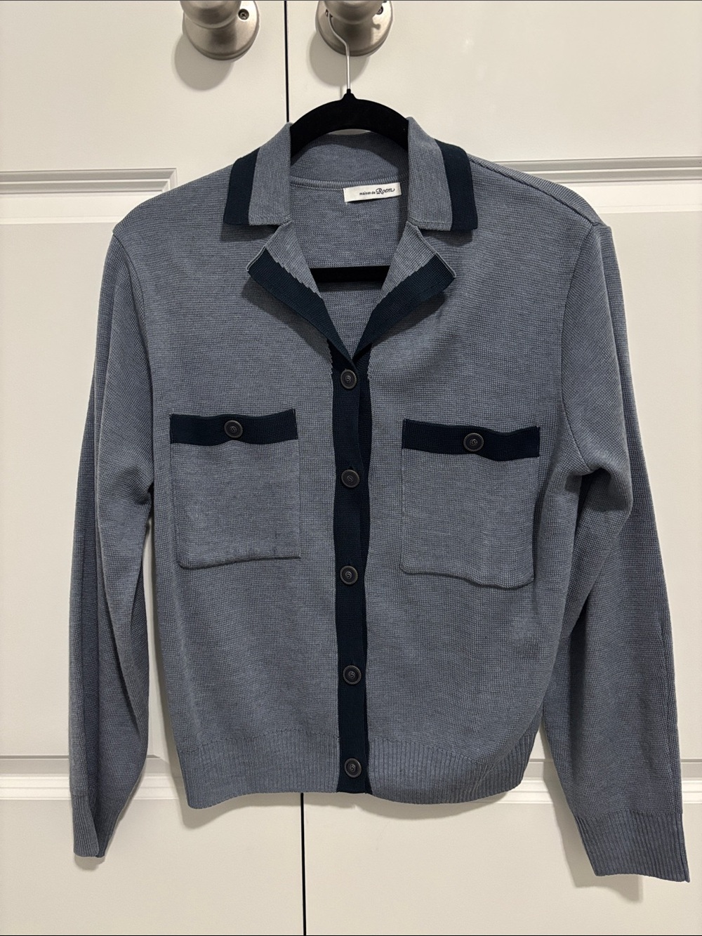 Women Collared Knit Cardigan